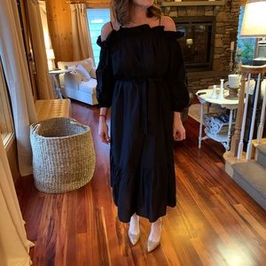 NWT H&M new dress black maxi off the shoulder